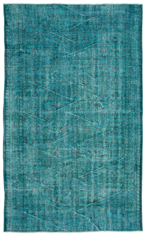 Atina 14340 Turquoise Vintage Wool Handmade Area Rug 5'11" x 9'8"