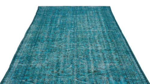Atina 14340 Turquoise Vintage Wool Handmade Area Rug 5'11" x 9'8"