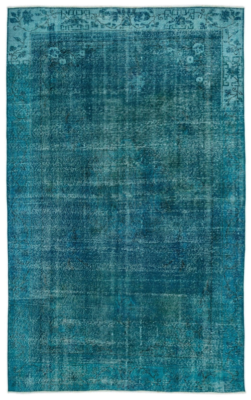Atina 14364 Turquoise Vintage Wool Handmade Area Rug 6'0" x 9'7"