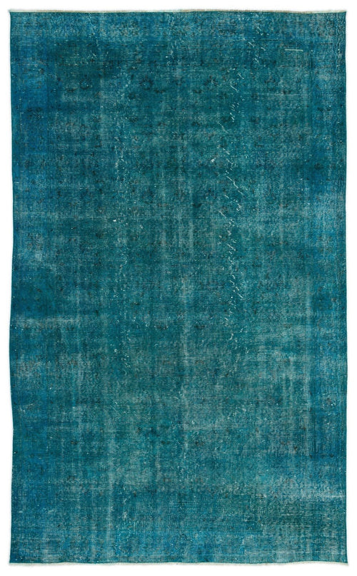 Atina 14475 Turquoise Vintage Wool Handmade Area Rug 4'11" x 8'2"