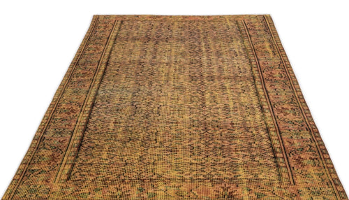 Atina 14583 Yellow Vintage Wool Handmade Area Rug 5'3" x 8'6"