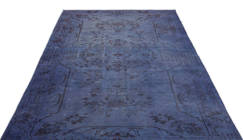 Atina 14609 Blue Vintage Wool Handmade Area Rug 5'3" x 8'8"