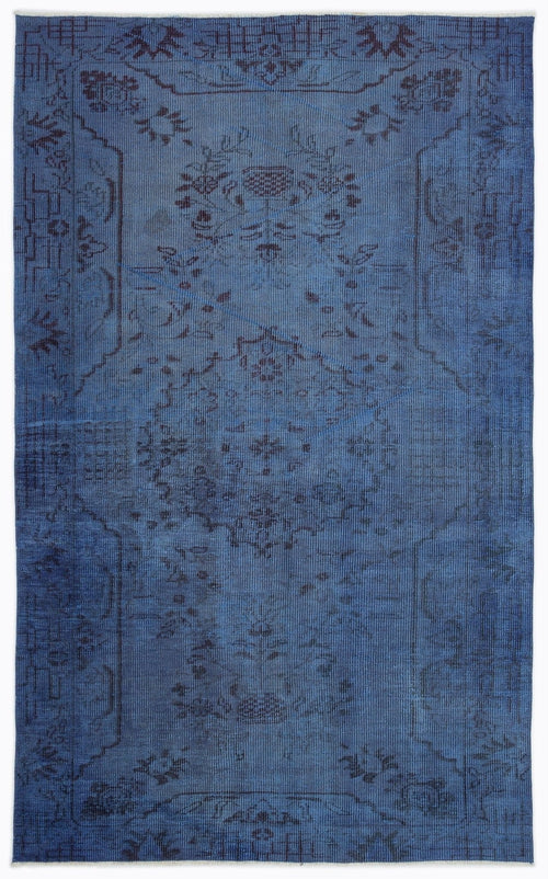 Atina 14609 Blue Vintage Wool Handmade Area Rug 5'3" x 8'8"