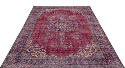 Atina 14736 Red Vintage Wool Handmade Area Rug 5'10" x 8'10"