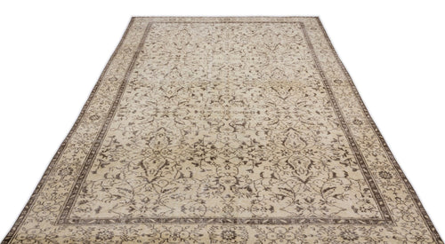 Atina 14754 Beige Vintage Wool Handmade Area Rug 6'1" x 9'11"