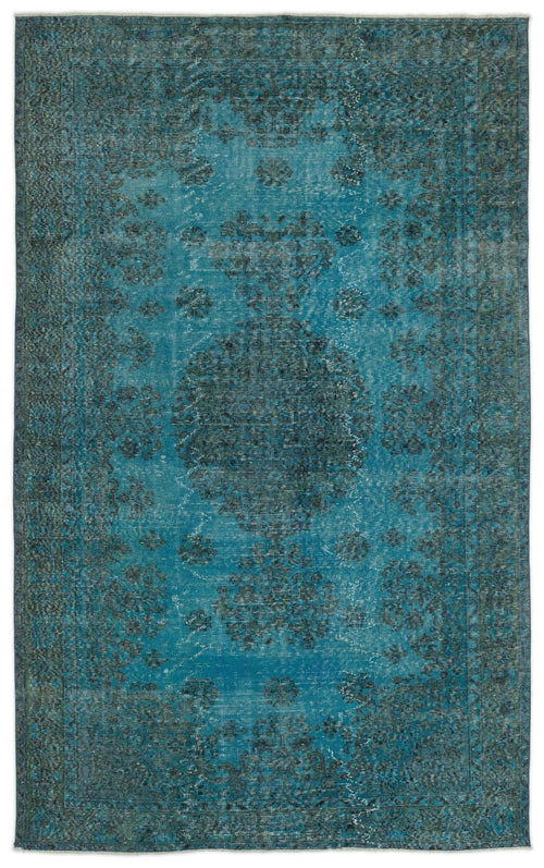 Atina 14950 Turquoise Vintage Wool Handmade Area Rug 5'8" x 9'0"