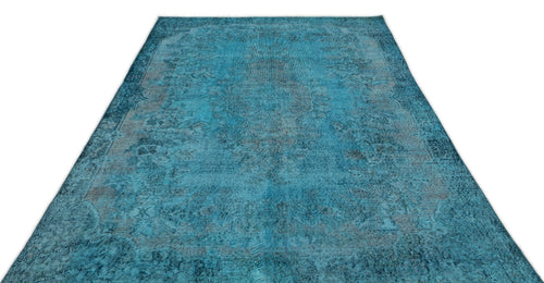 Atina 14976 Turquoise Vintage Wool Handmade Area Rug 5'11" x 9'5"