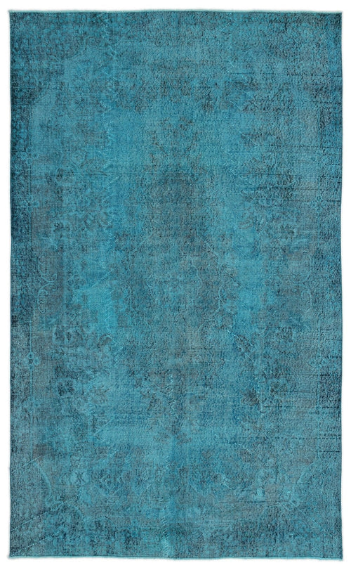 Atina 14976 Turquoise Vintage Wool Handmade Area Rug 5'11" x 9'5"