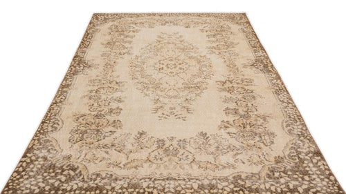 Atina 15149 Beige Vintage Wool Handmade Area Rug 5'6" x 9'6"
