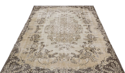 Atina 15180 Beige Vintage Wool Handmade Area Rug 5'5" x 8'9"