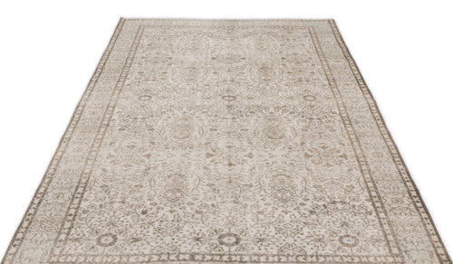 Atina 15188 Beige Vintage Wool Handmade Area Rug 5'6" x 9'4"