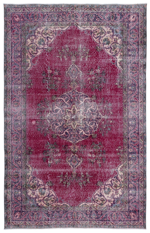 Atina 15523 Red Vintage Wool Handmade Area Rug 5'5" x 10'2"