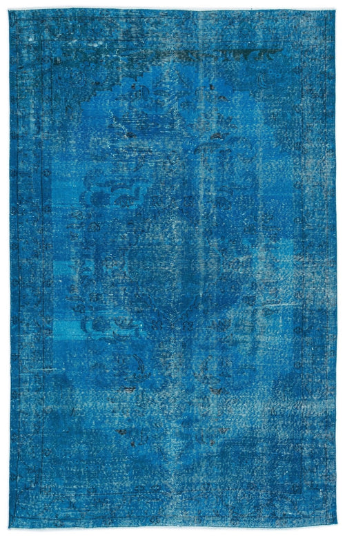 Atina 15558 Blue Vintage Wool Handmade Area Rug 5'6" x 8'8"