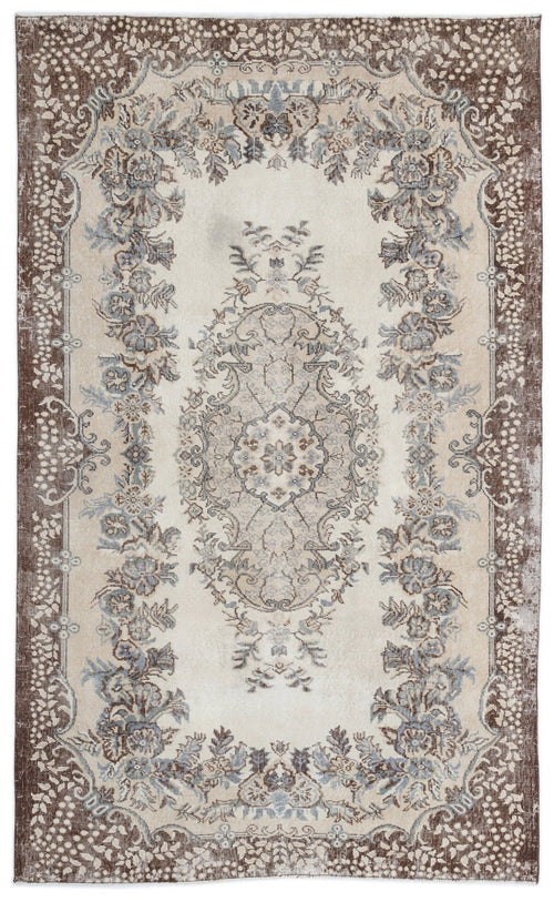 Atina 15582 Beige Vintage Wool Handmade Area Rug 5'9" x 9'6"