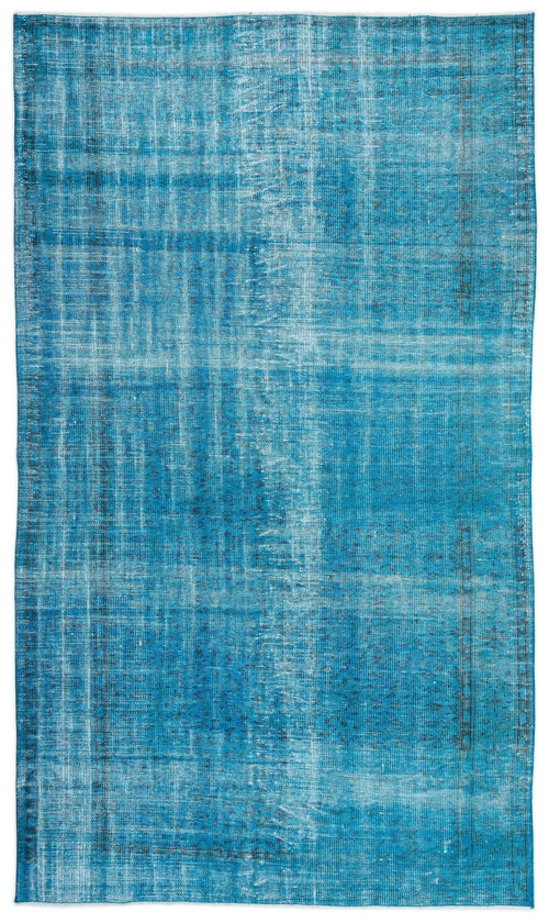 Atina 15640 Turquoise Vintage Wool Handmade Area Rug 5'4" x 9'3"
