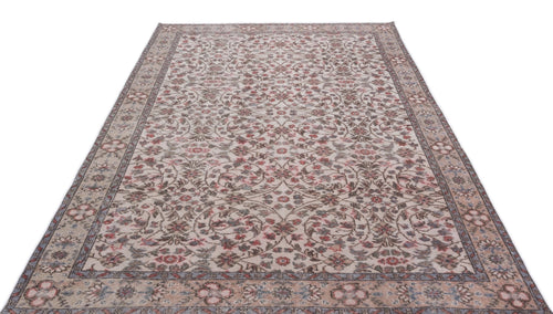 Atina 15716 Beige Vintage Wool Handmade Area Rug 5'11" x 10'0"