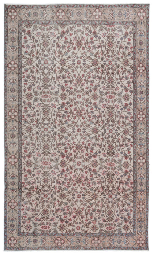Atina 15716 Beige Vintage Wool Handmade Area Rug 5'11" x 10'0"