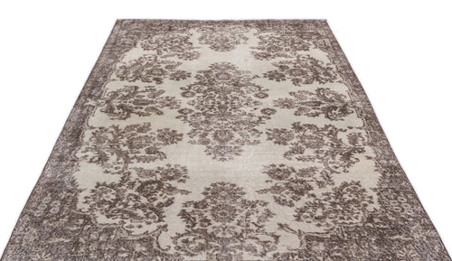 Atina 15770 Beige Vintage Wool Handmade Area Rug 5'6" x 9'2"
