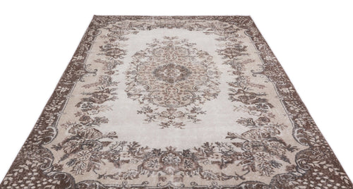 Atina 15773 Beige Vintage Wool Handmade Area Rug 6'5" x 10'2"