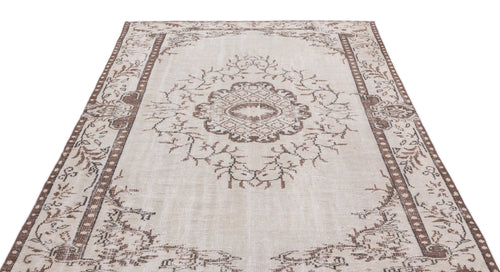 Atina 15787 Beige Vintage Wool Handmade Area Rug 5'11" x 9'1"