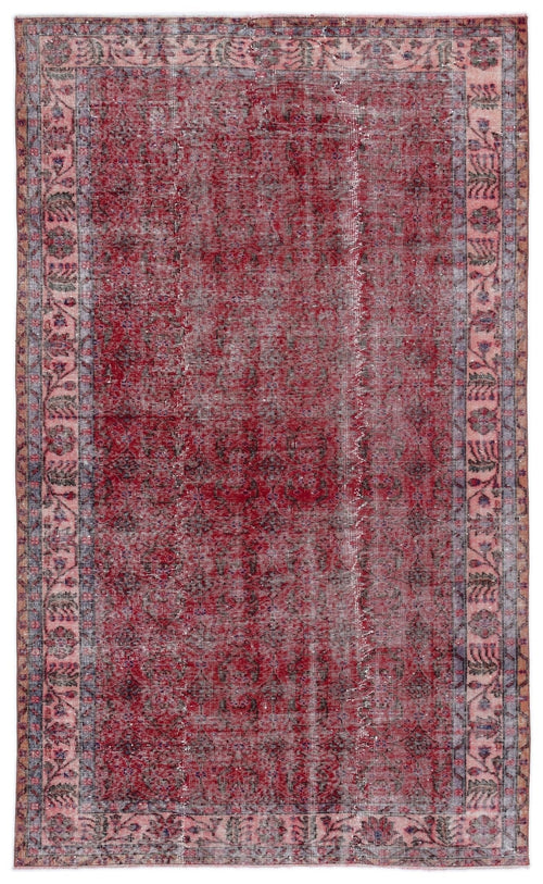 Atina 15804 Red Vintage Wool Handmade Area Rug 5'6" x 9'3"