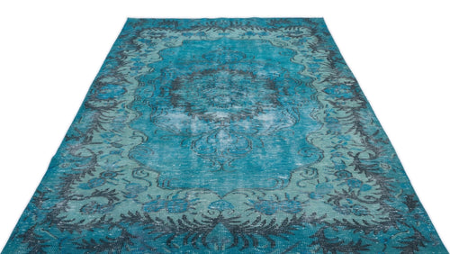 Atina 15875 Turquoise Vintage Wool Handmade Area Rug 5'11" x 9'7"