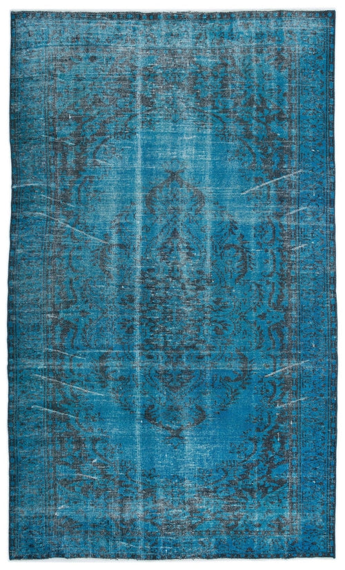 Atina 15892 Turquoise Vintage Wool Handmade Area Rug 5'11" x 9'8"