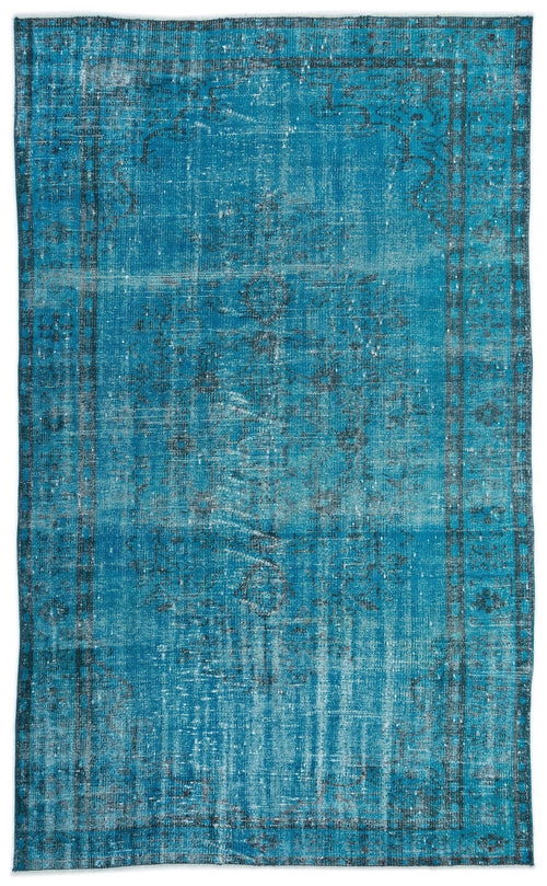 Atina 15900 Turquoise Vintage Wool Handmade Area Rug 5'7" x 9'1"