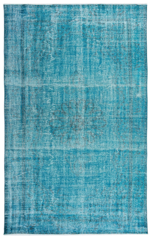 Atina 15901 Turquoise Vintage Wool Handmade Area Rug 6'0" x 9'7"