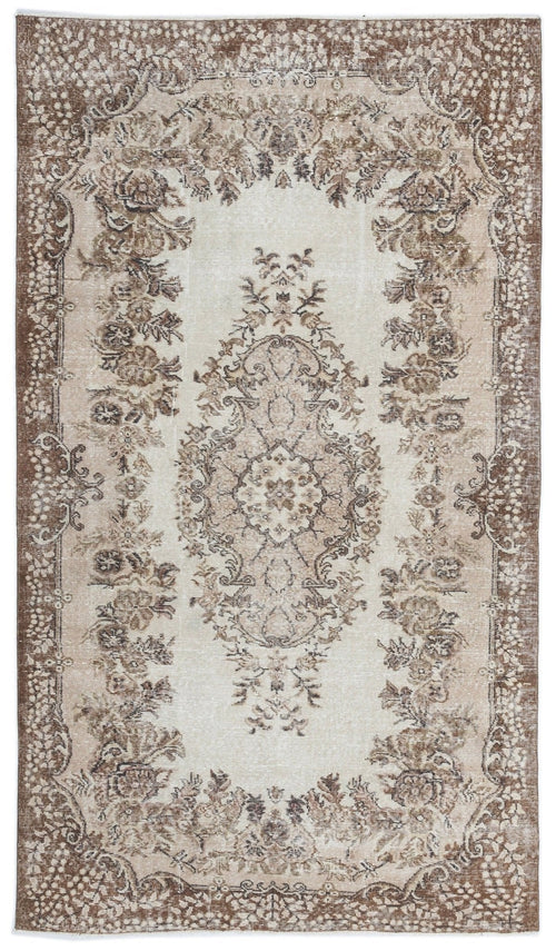 Atina 15907 Beige Vintage Wool Handmade Area Rug 5'7" x 9'7"