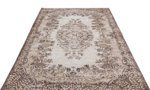 Atina 15907 Beige Vintage Wool Handmade Area Rug 5'7" x 9'7"