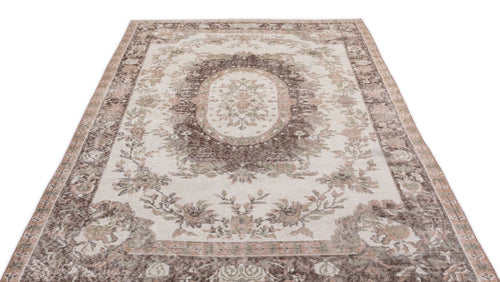 Atina 15918 Beige Vintage Wool Handmade Area Rug 5'8" x 9'1"