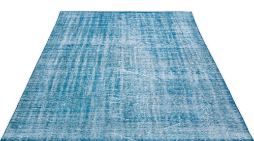 Atina 15930 Turquoise Vintage Wool Handmade Area Rug 5'4" x 8'6"