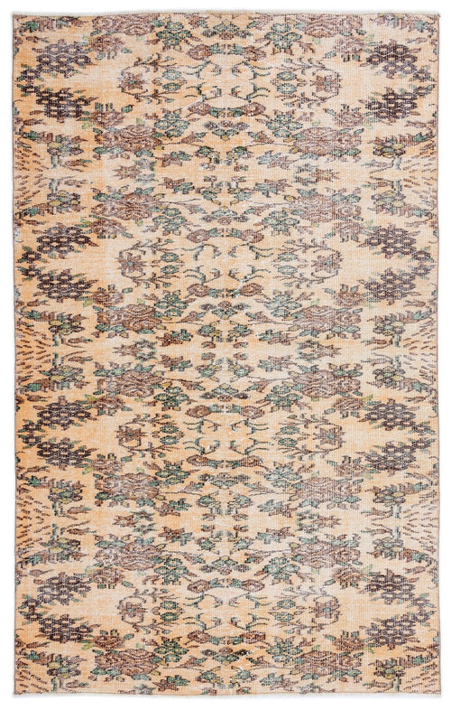 Atina 16005 Cream Vintage Wool Handmade Area Rug 5'2" x 8'2"