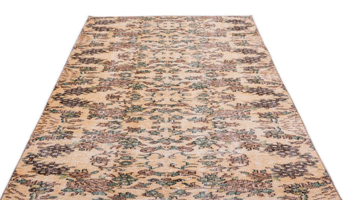 Atina 16005 Cream Vintage Wool Handmade Area Rug 5'2" x 8'2"