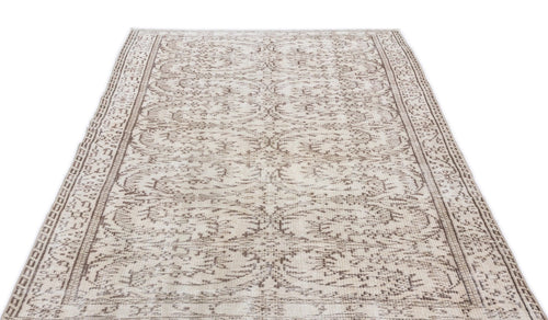 Atina 16144 Cream Vintage Wool Handmade Area Rug 4'11" x 8'6"