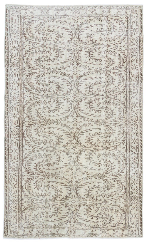 Atina 16144 Cream Vintage Wool Handmade Area Rug 4'11" x 8'6"