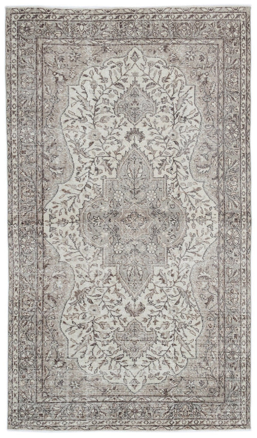 Atina 16226 Beige Vintage Wool Handmade Area Rug 5'5" x 9'5"