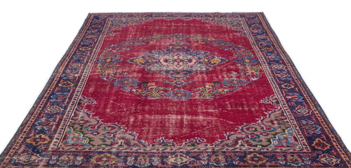 Atina 16292 Red Vintage Wool Handmade Area Rug 6'2" x 9'4"