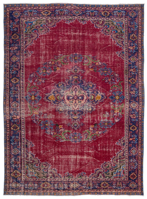 Atina 16292 Red Vintage Wool Handmade Area Rug 6'2" x 9'4"