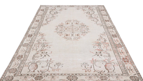 Atina 16367 Beige Vintage Wool Handmade Area Rug 5'5" x 9'3"