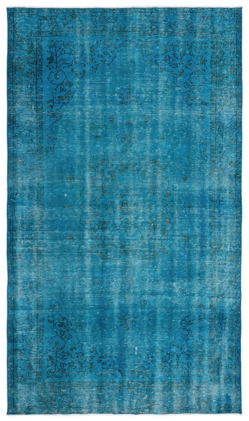 Atina 16555 Turquoise Vintage Wool Handmade Area Rug 5'4" x 9'3"