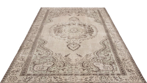 Atina 16673 Beige Vintage Wool Handmade Area Rug 5'10" x 9'5"