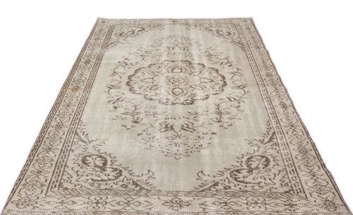 Atina 16676 Beige Vintage Wool Handmade Area Rug 5'5" x 9'6"