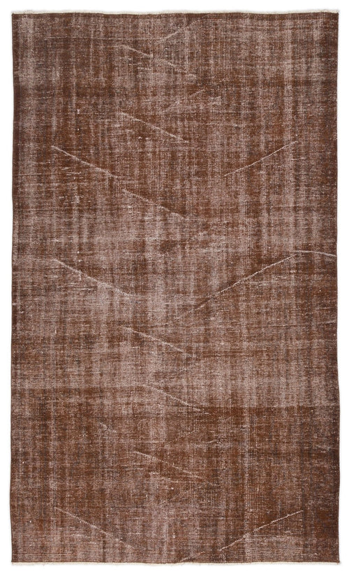 Atina 16685 Brown Vintage Wool Handmade Area Rug 4'11" x 8'3"