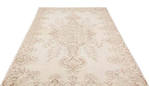 Atina 16709 Beige Vintage Wool Handmade Area Rug 5'10" x 9'11"