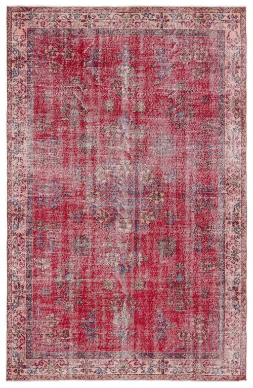 Atina 16751 Red Vintage Wool Handmade Area Rug 5'1" x 10'11"