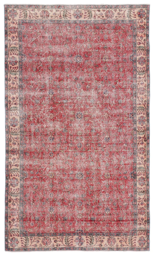 Atina 16758 Red Vintage Wool Handmade Area Rug 5'6" x 9'4"