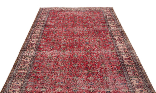 Atina 16766 Red Vintage Wool Handmade Area Rug 5'5" x 9'3"