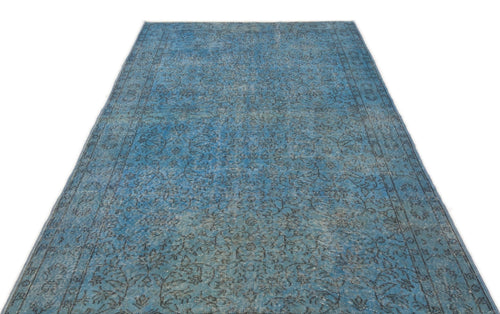 Atina 16979 Turquoise Vintage Wool Handmade Area Rug 5'5" x 9'2"